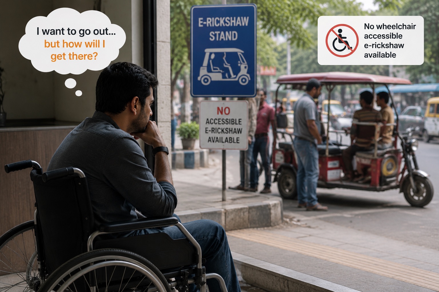 Elderly and Disabled Persons Struggling to Board Traditional Transport